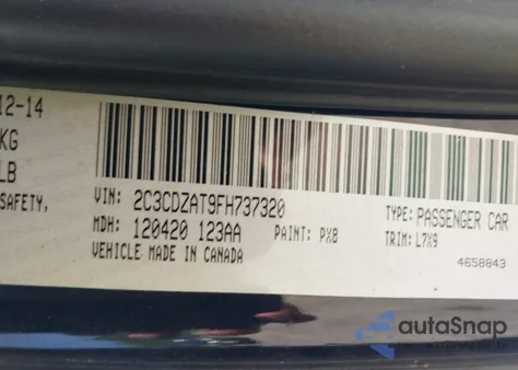 2015 Dodge Challenger R/T z USA, uszkodzony, nr VIN 2C3CDZAT9FH737320